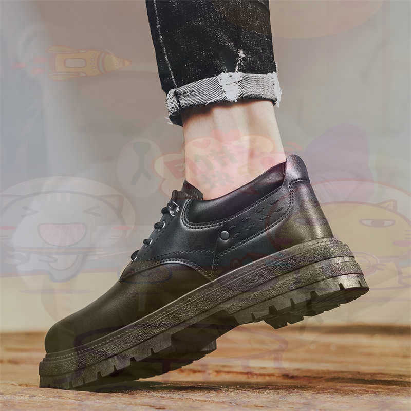 Streetwear Brand Ideas - Sepatu Pria Tenis Pelatih Fashion Kulit