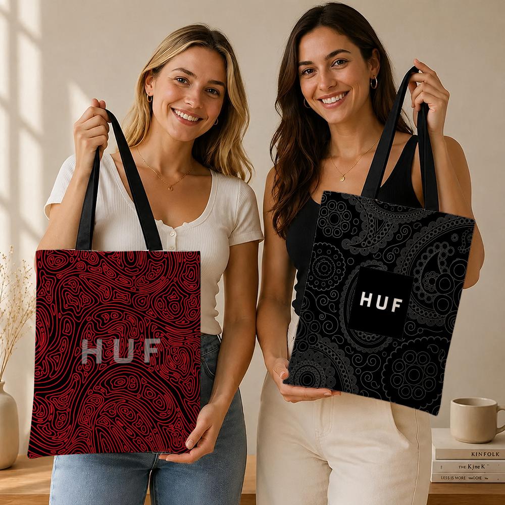 Streetwear Brand Bag - Tas Penyimpanan Kanvas Huf Fashion, cocok