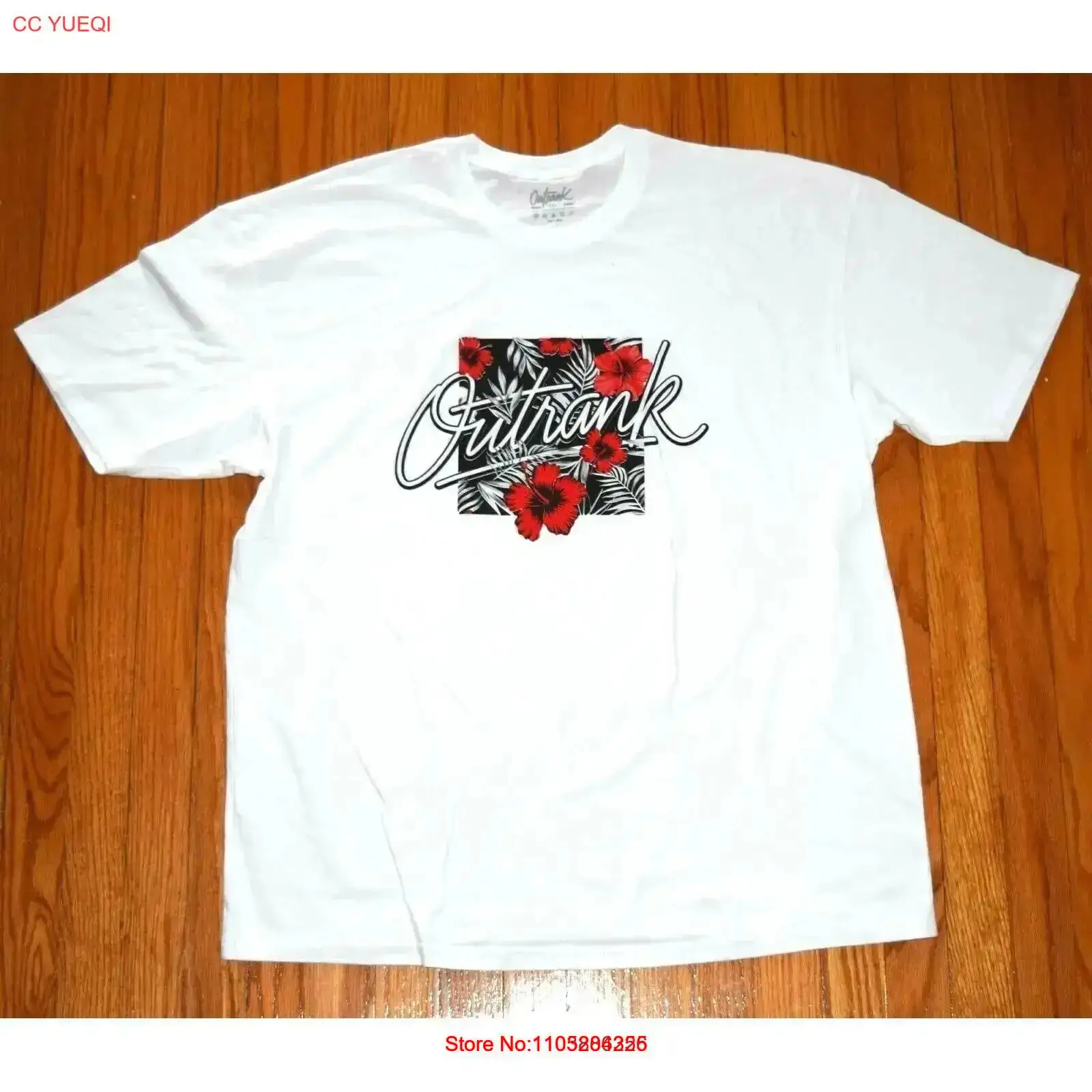 Kaos Pria OutRank Brand Miami  - Streetwear Brand With White Flowers ulasan dan harga