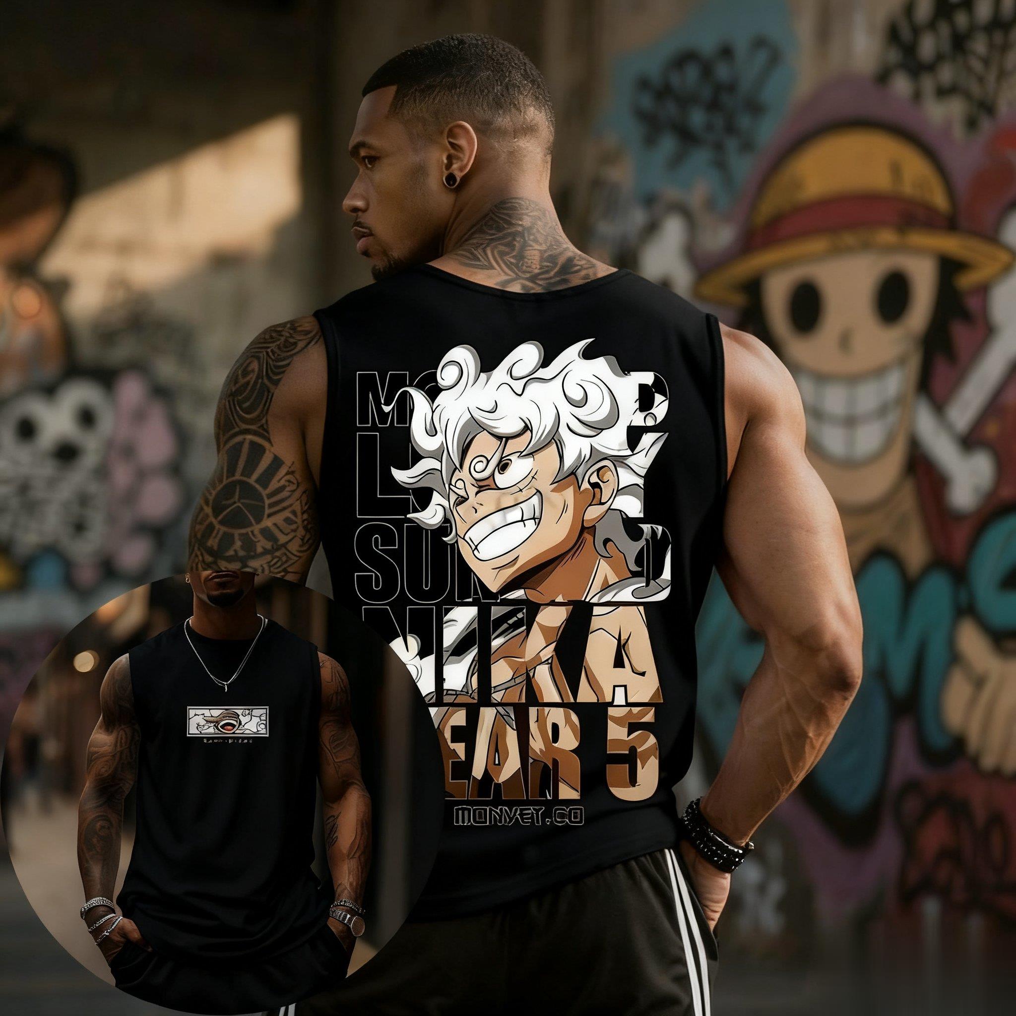 One Piece Luffy Gear 5 Tank To - Streetwear Brand Shoes ulasan dan harga